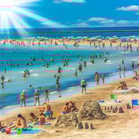 海水浴場、写真