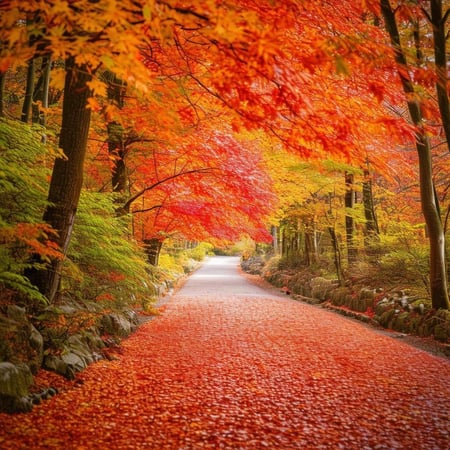 Spectacular autumn leaves in Hokkaido