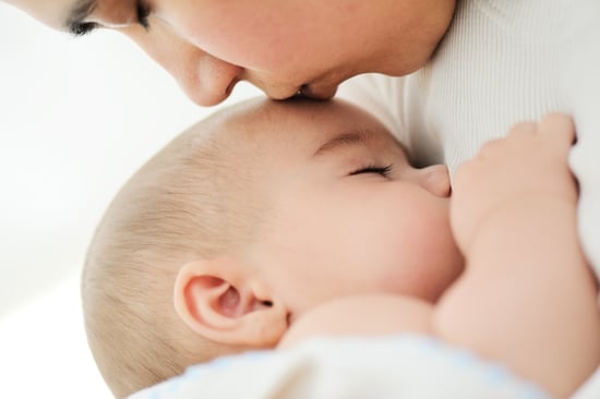 Baby having moms care