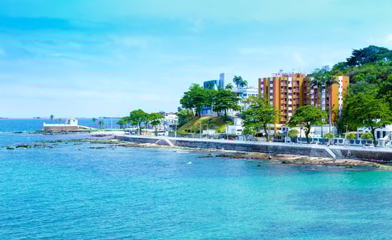 Farol da Barra Beach in Salvador, Bahia, Brazil