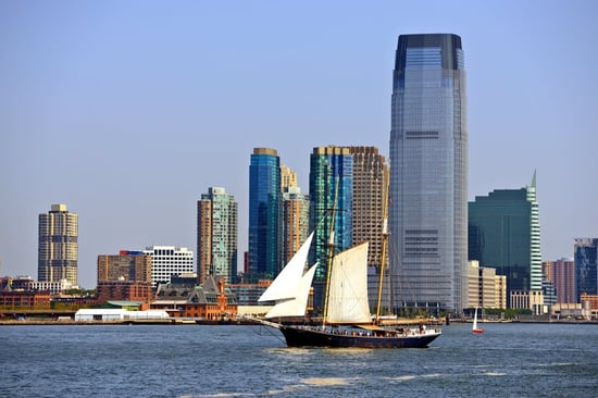 New jersey skyline at Exchange Place.