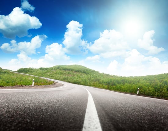 summer day and road